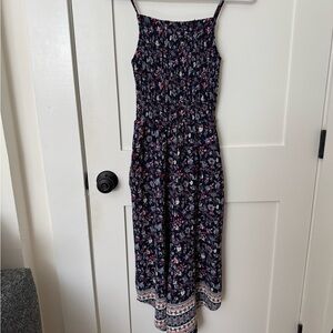 Floral Print Cropped Jumpsuit